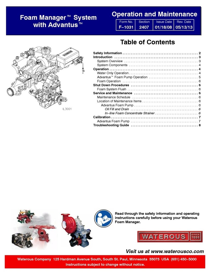 Waterous Advantus Foam Manager Operation and maintenance manual Waterous Advantus Foam Manager Operation and maintenance manual