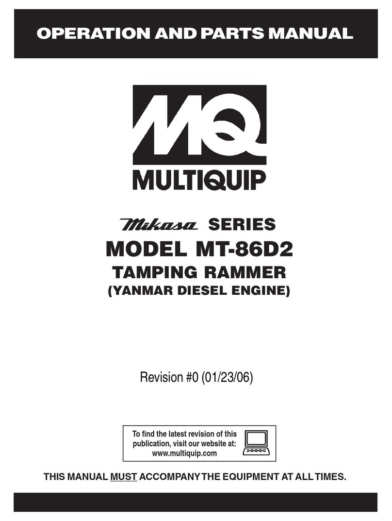 MULTIQUIP Mikasa Series Operation and parts manual MULTIQUIP Mikasa Series Operation and parts manual