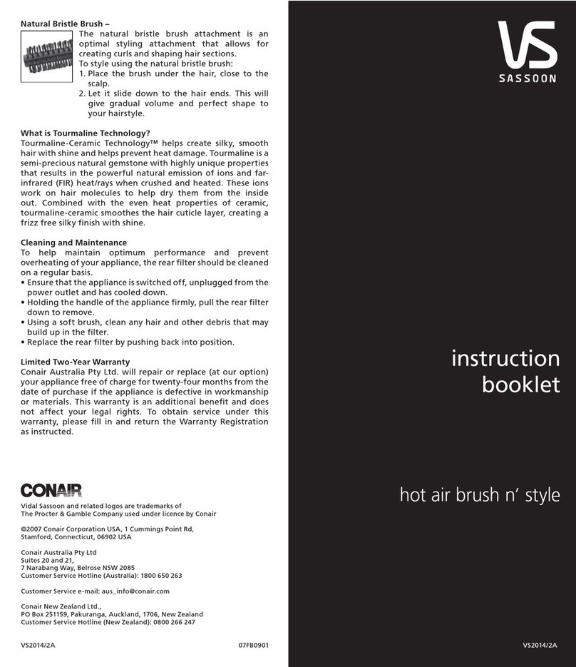 VS Sassoon VS2014/2A User manual