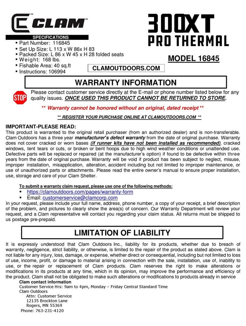 Clam 300XT PRO THERMAL manual