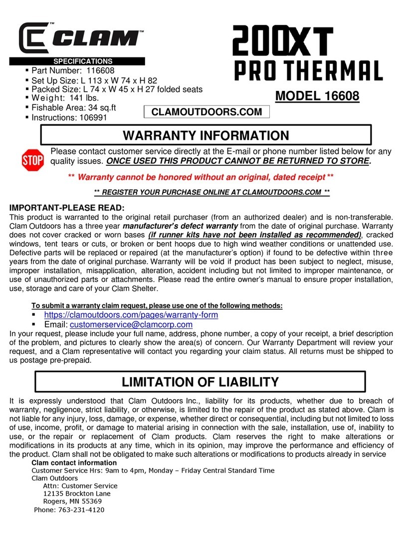 Clam Jason Mitchell 200XT PRO THERMAL User manual