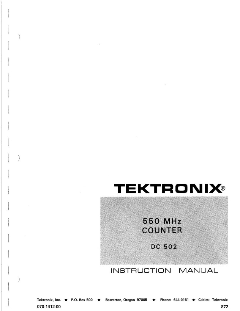 Tektronix DC 502 User manual