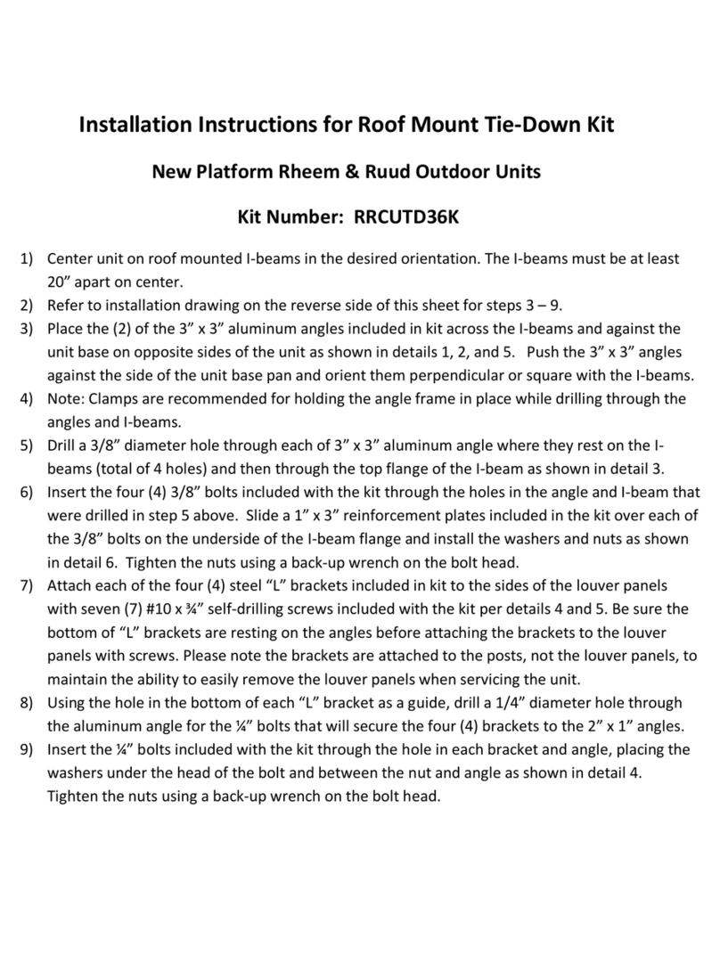 Rheem RRCUTD36K User manual