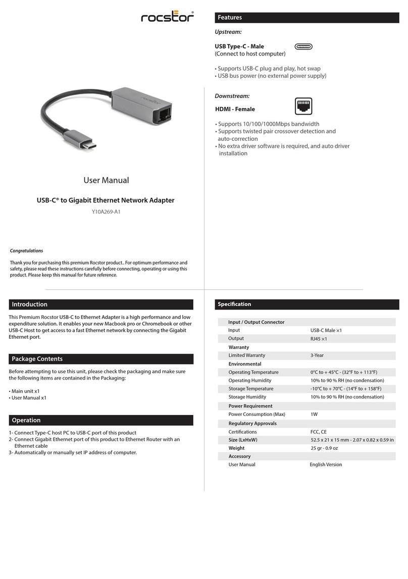 Rocstor Y10A269-A1 User manual