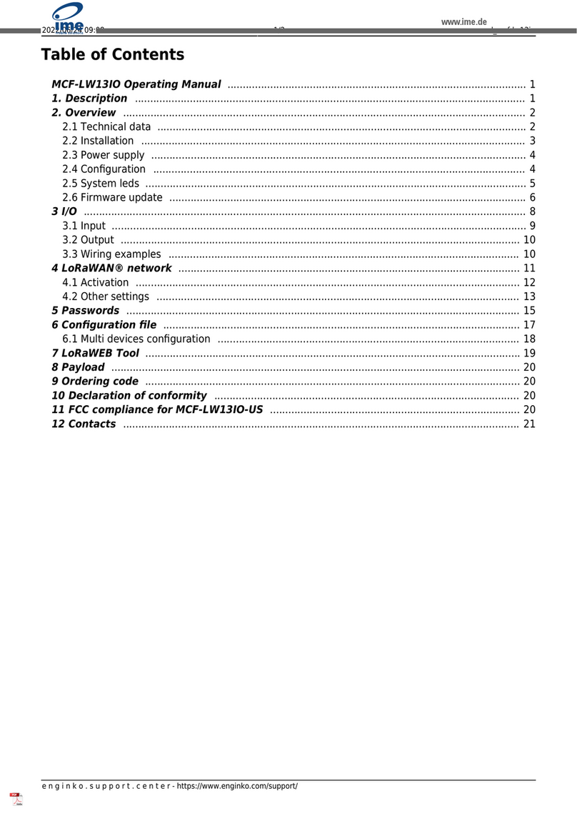 IME enginko LoRaWAN MCF-LW13IO operating manual