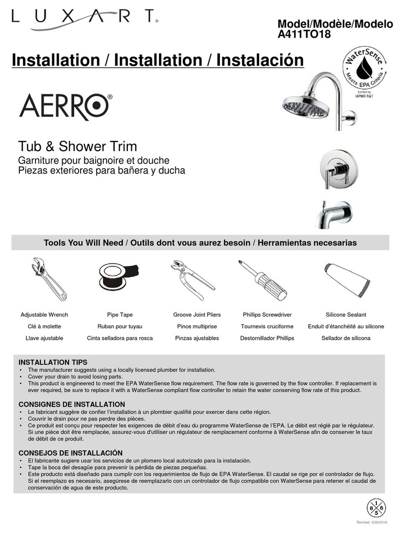 Luxart Aerro A411TO18 Installation