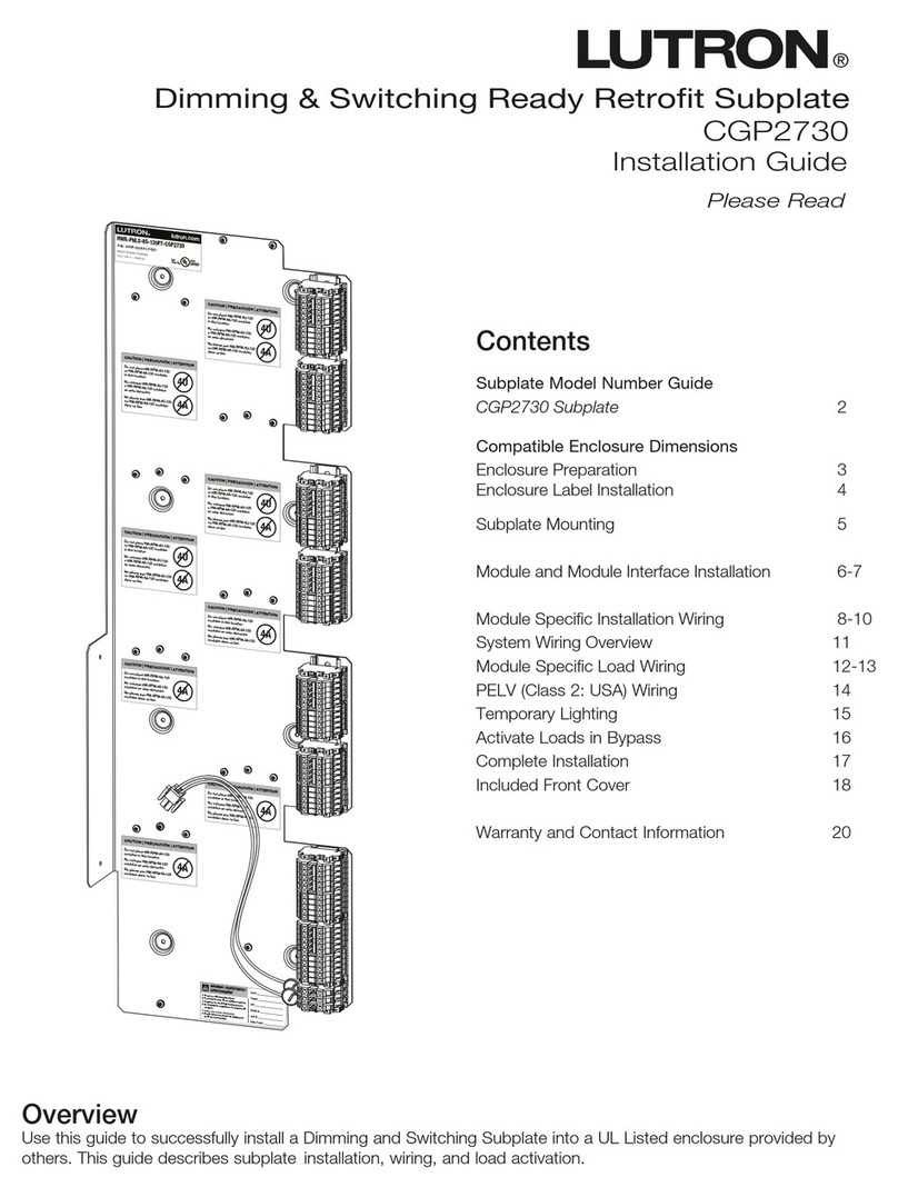Lutron Electronics CGP2730 User manual