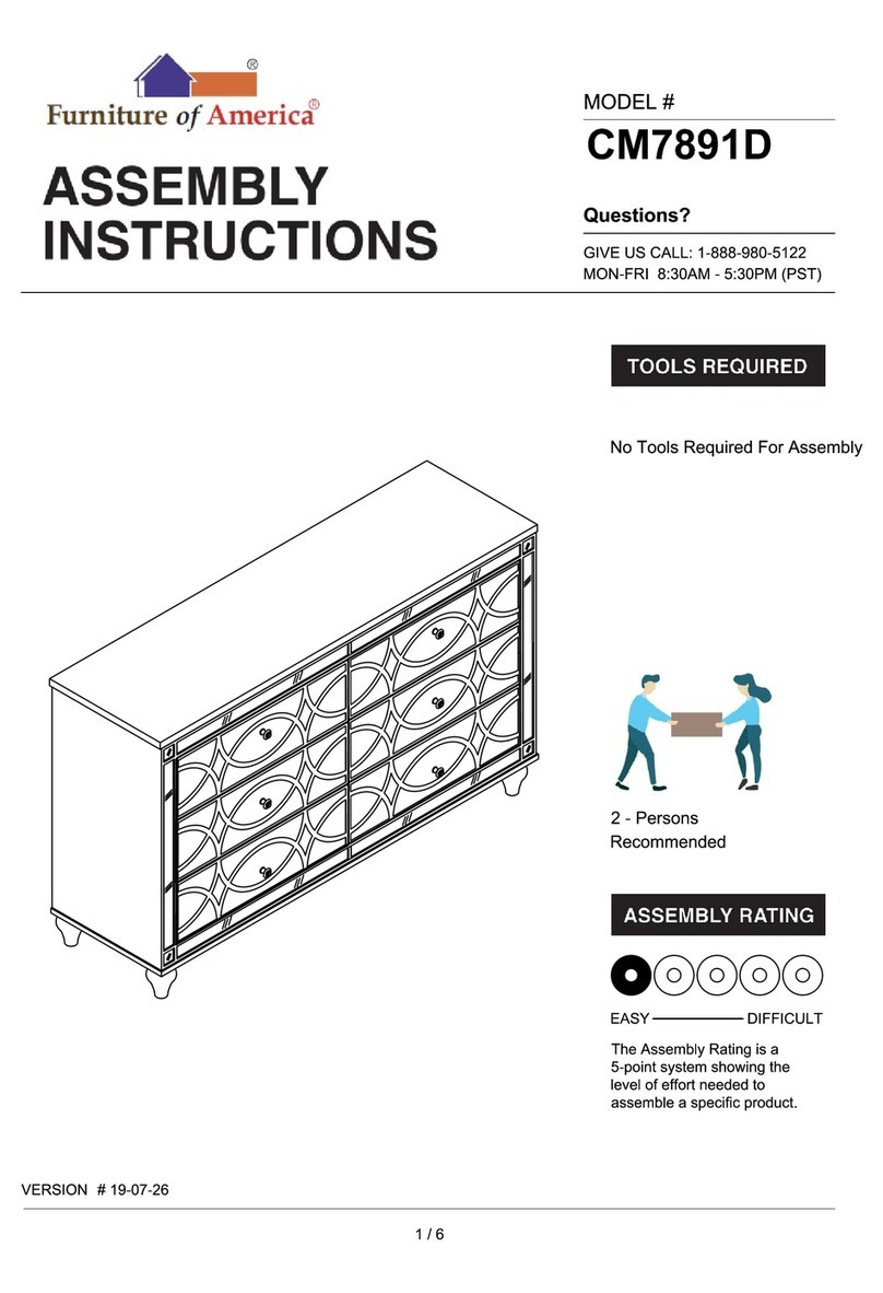 Furniture of America CM7891D Assembly instructions Furniture of America CM7891D Assembly instructions