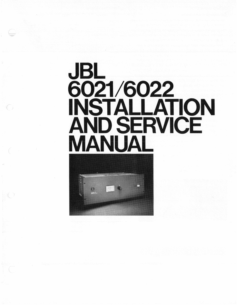 JBL 6021 Assembly, Installation and Service Manual