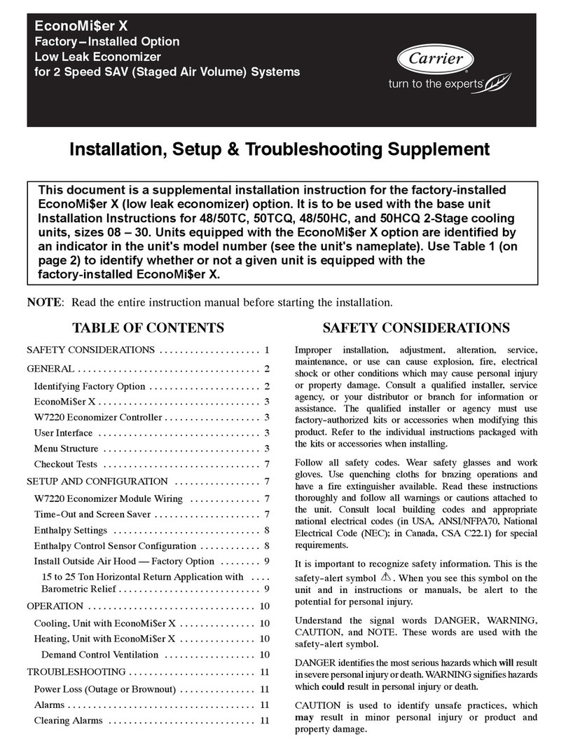 Carrier EconoMiser X Programming manual