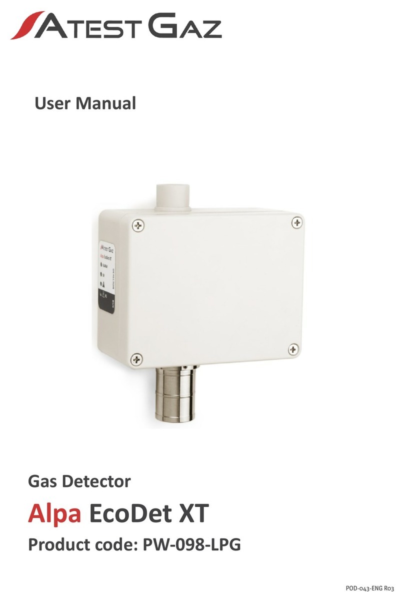 Atest Gaz Alpa EcoDet XT user manual Atest Gaz Alpa EcoDet XT user manual