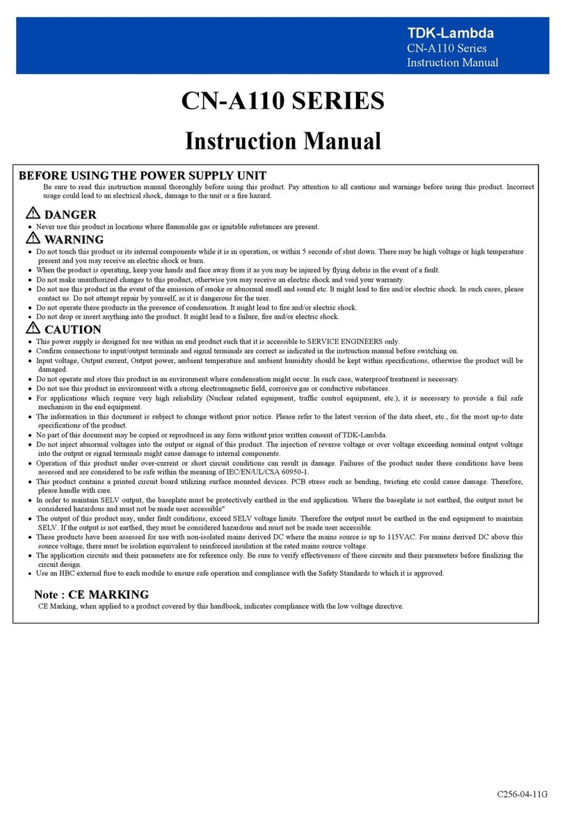 TDK-Lambda CN-A110 Series instruction manual