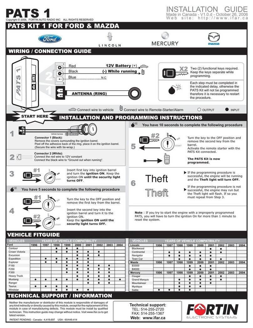 Fortin PATS 1 installation guide