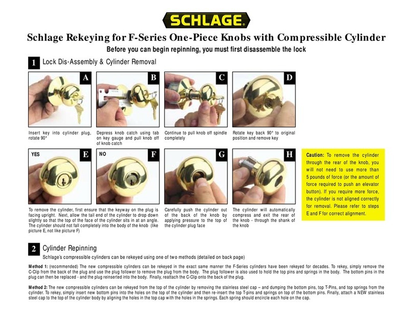 Ingersoll-Rand Schlage F Series quick start guide