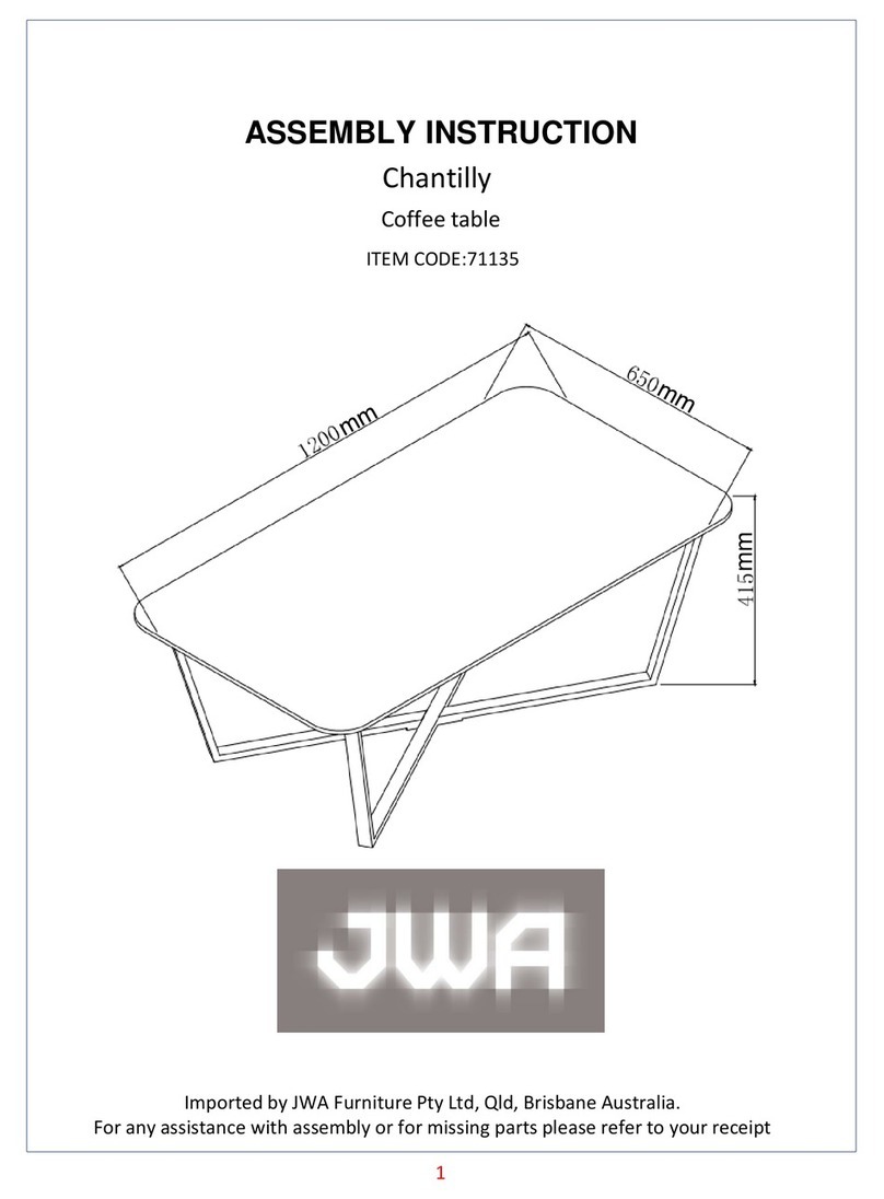 JWA Chantilly 71135 Assembly instruction