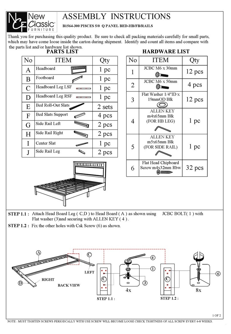 New Classic Furniture PISCES 5/0 B1564-300 Assembly instructions