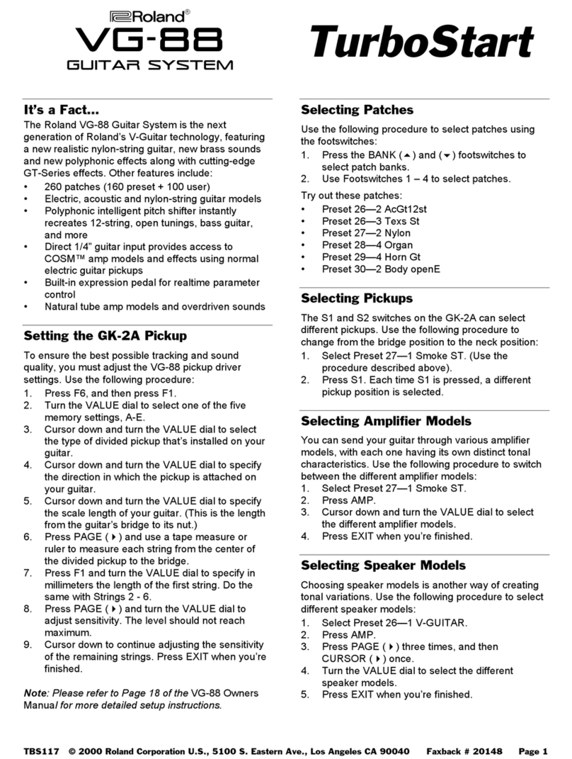 Roland VG-88 User manual