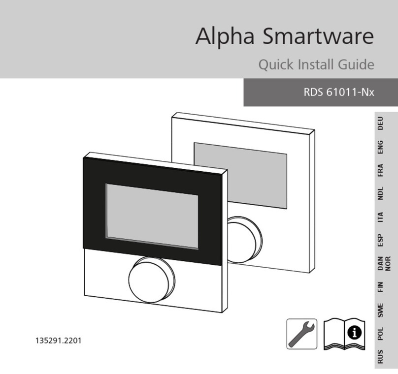 Alpha Smartware RDS 61011-N Series Quick install guide