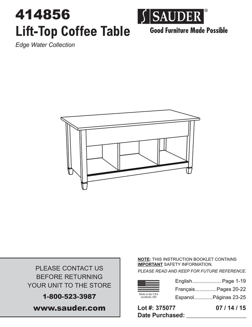 Sauder Edge Water 414856 User manual Sauder Edge Water 414856 User manual
