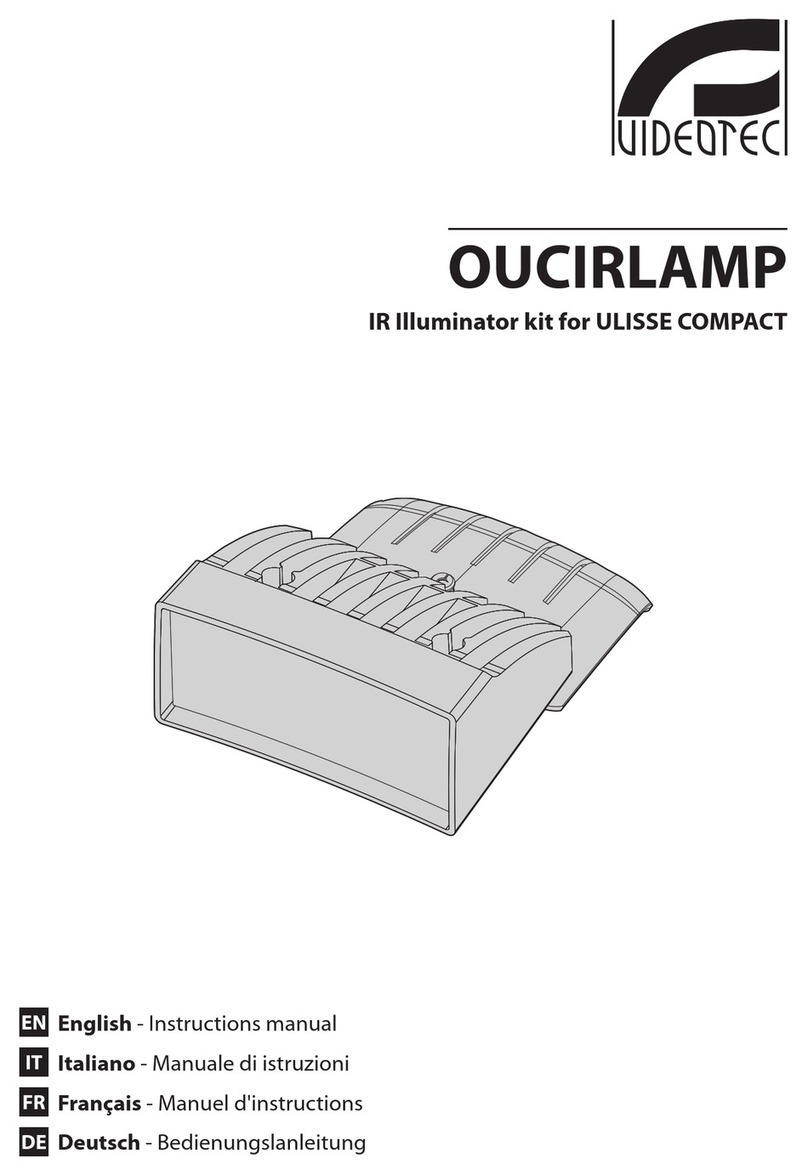 Videotec Oucirlamp instruction manual