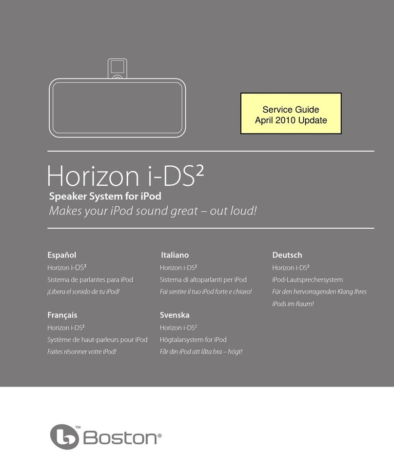Boston Horizon i-DS2 Service guide