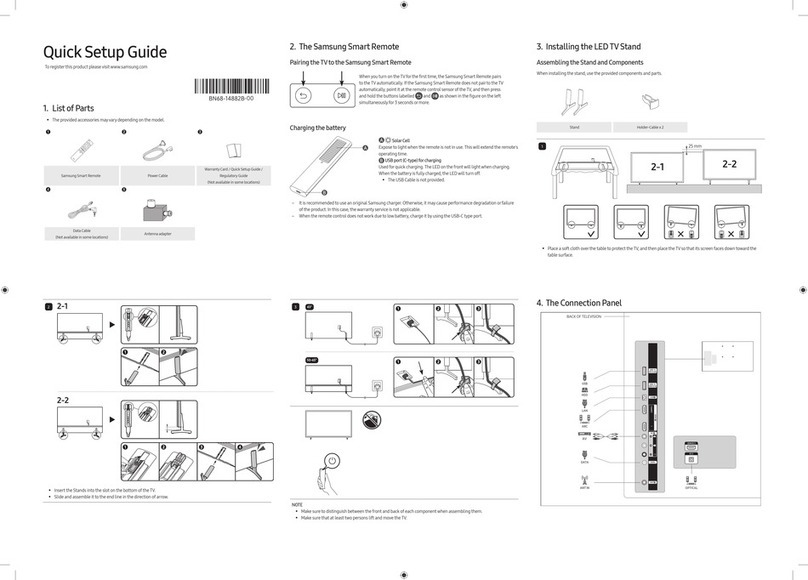 Samsung HG43BU800AJ Quick setup guide
