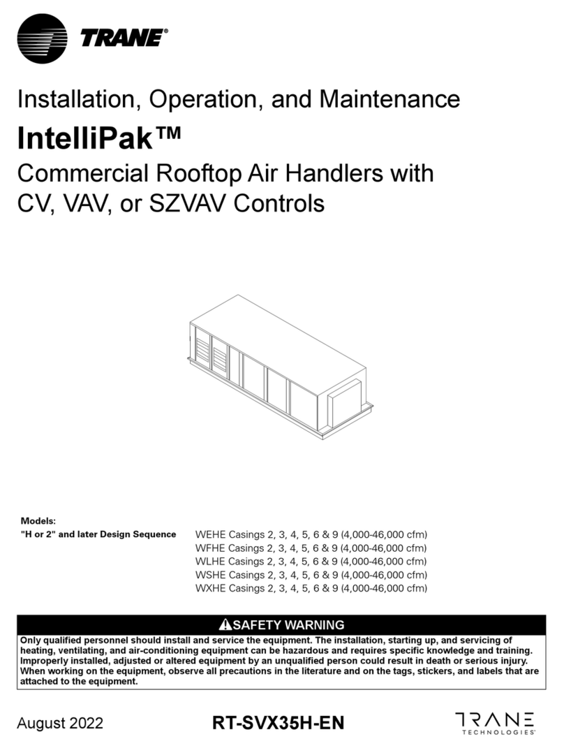 Trane IntelliPak WEHE Series Installation, operation and maintenance