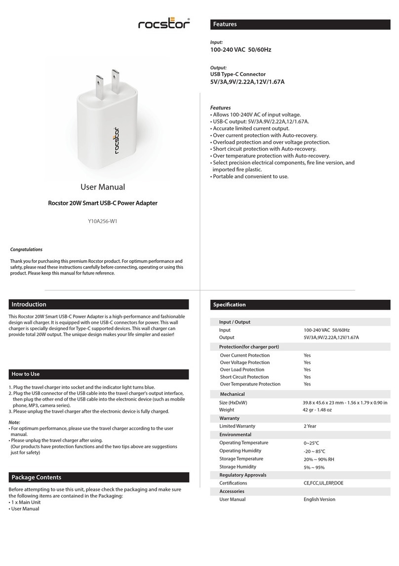 Rocstor Y10A256-W1 User manual