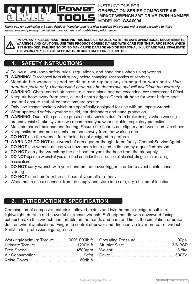 Sealey GSA6004 User manual