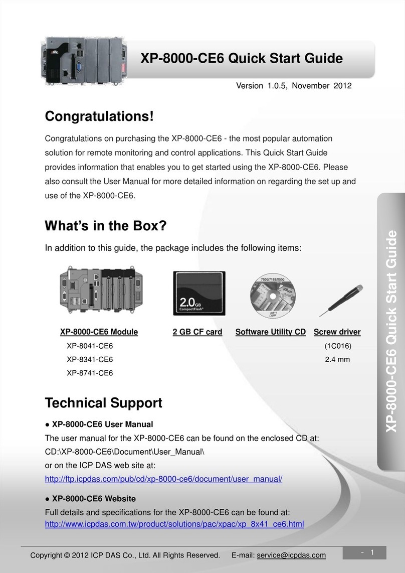 ICP DAS USA XP-8000-CE6 quick start guide