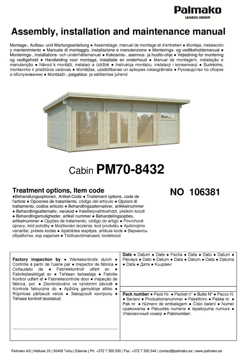 Lemeks Palmako Heidi PM70-8432 Assembly, installation and maintenance manual