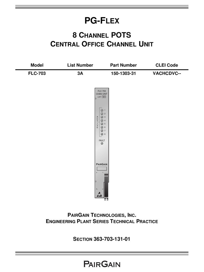 PairGain FLC-703 manual