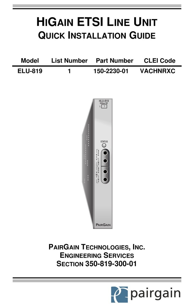 PairGain HiGain ELU-819 User manual