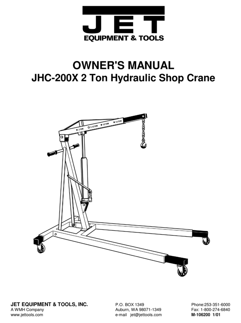 Jet JHC-200X owner's manual