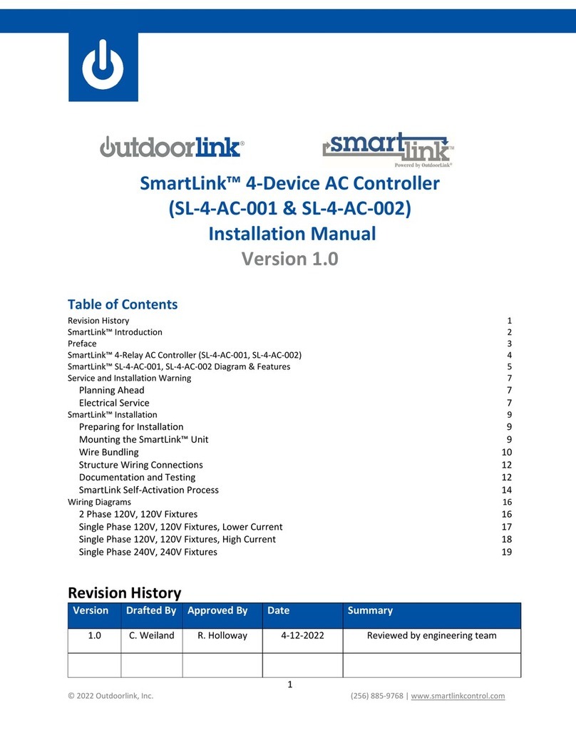 outdoorlink SmartLink SL-4-AC-001 installation manual