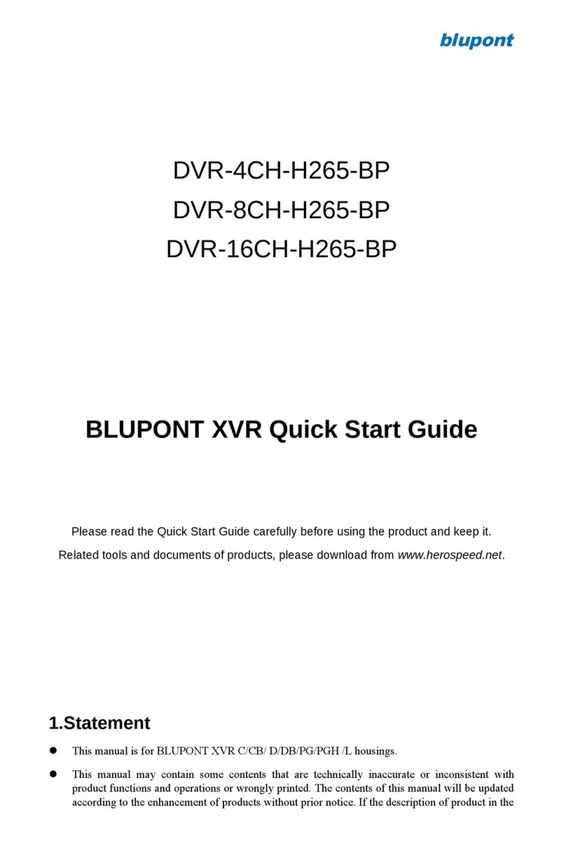 Blupont DVR-4CH-H265-BP quick start guide