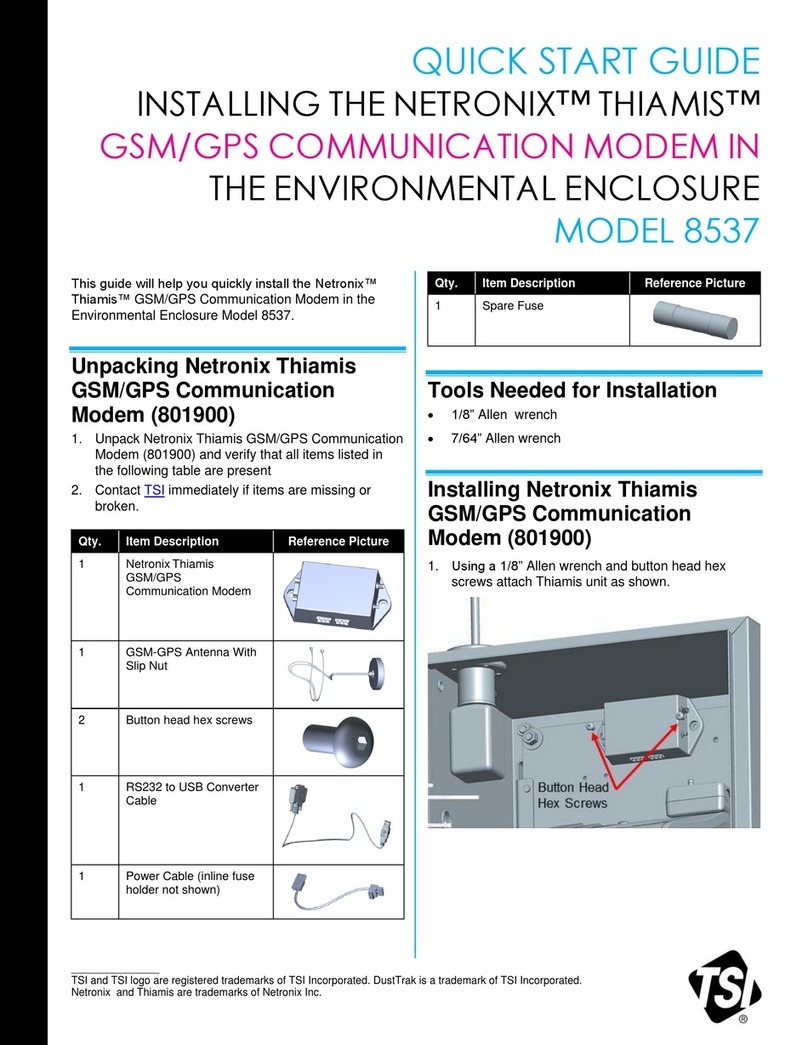 TSI Instruments NETRONIX THIAMIS 8537 User manual