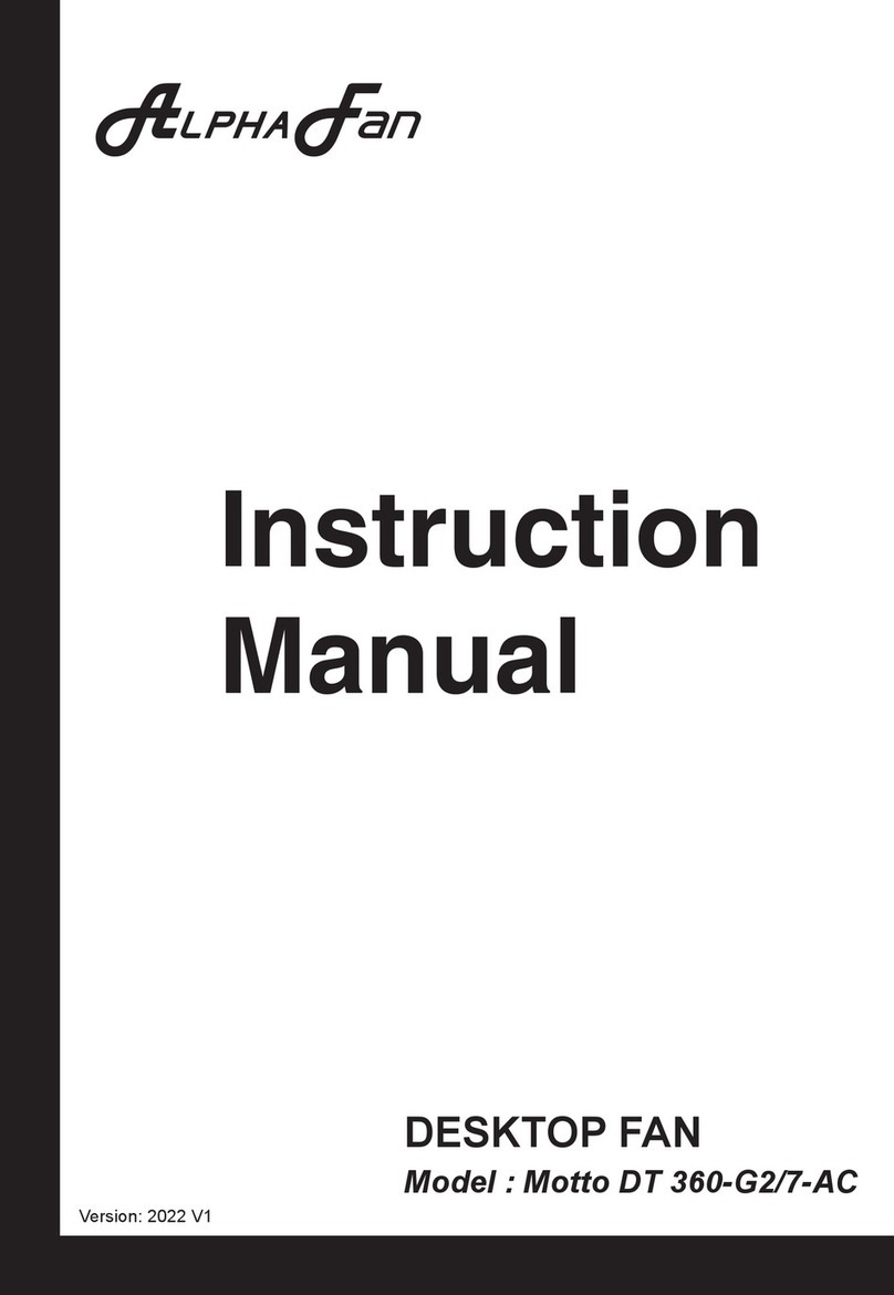 Alpha Fan Motto DT 360-G2/7-AC User manual Alpha Fan Motto DT 360-G2/7-AC User manual