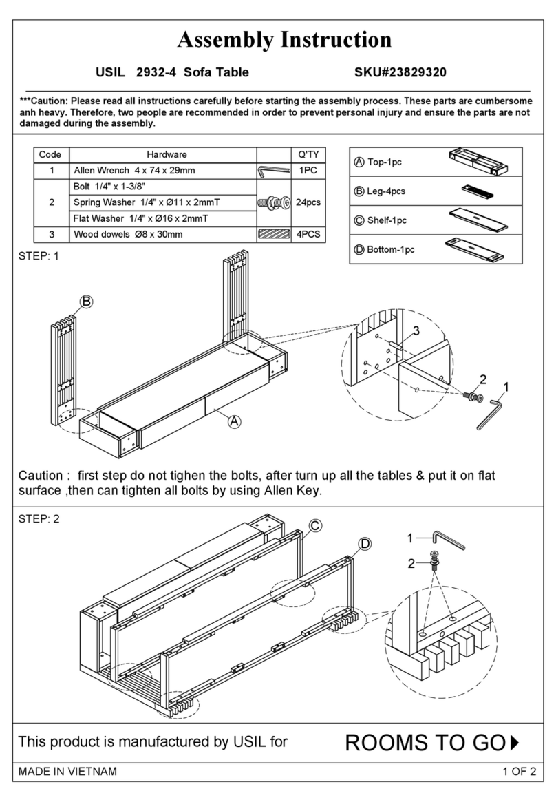 ROOMS TO GO 2932-4 Assembly instruction