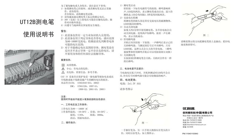 Uni-Trend UT12B operating manual