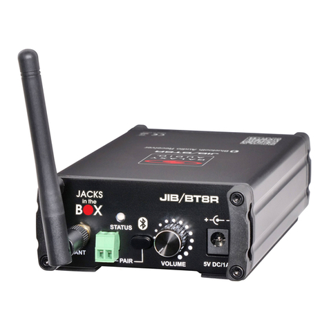 Galaxy Audio JACKS in the BOX JIB/BT8R User manual