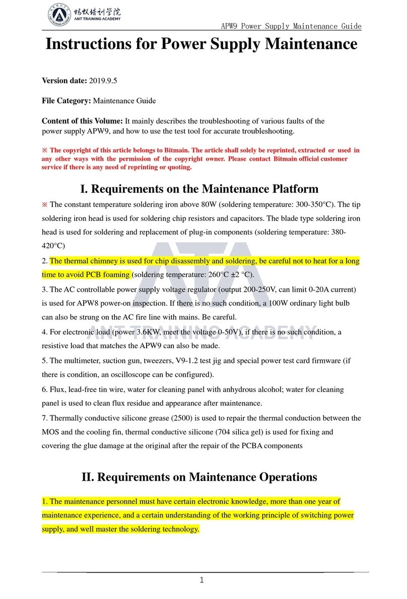 Antminer APW9 Maintenance Guide