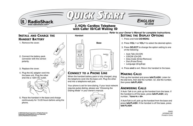 Radio Shack 43-3548 User manual