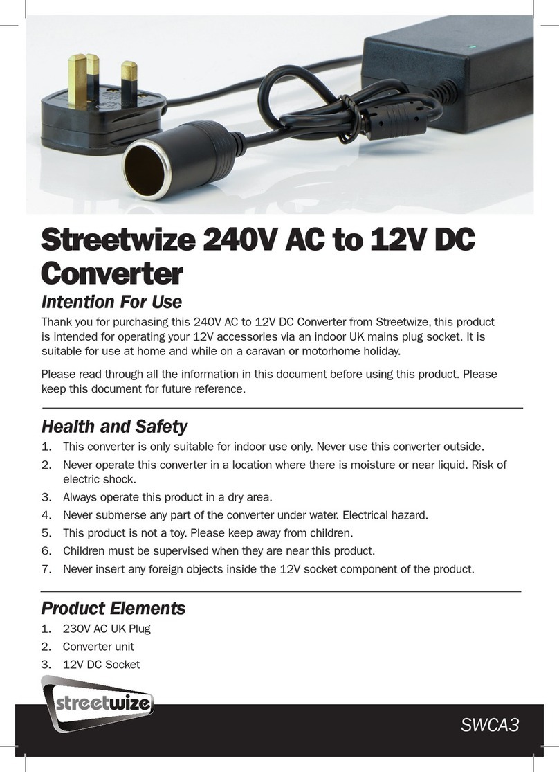 Streetwize SWCA3 quick start guide