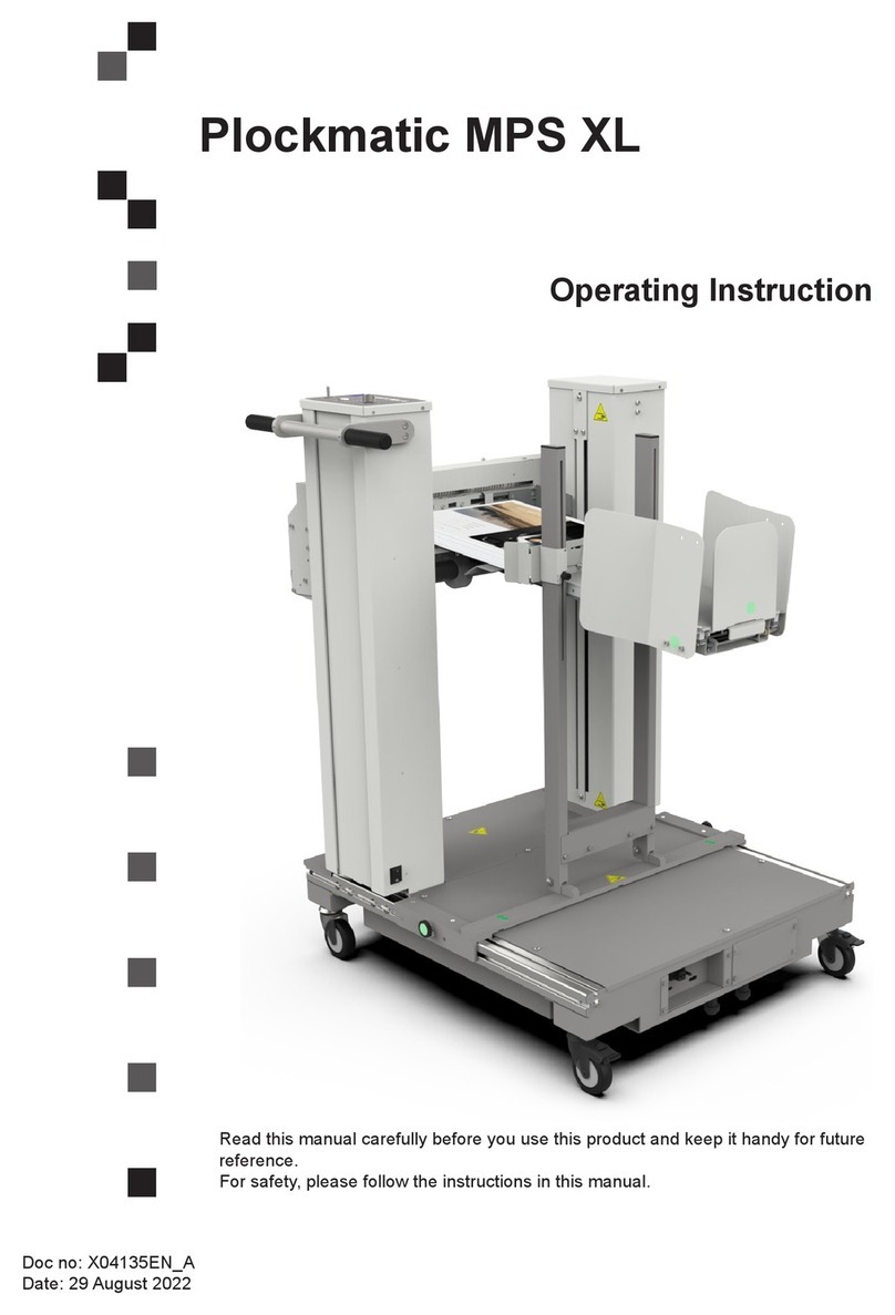 Plockmatic MPS XL Operating	 instruction