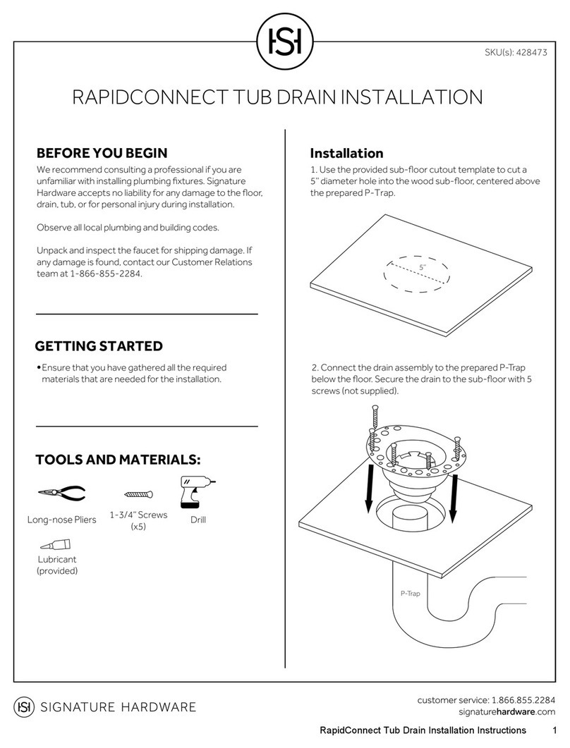 Signature Hardware 428473 Installation Signature Hardware 428473 Installation