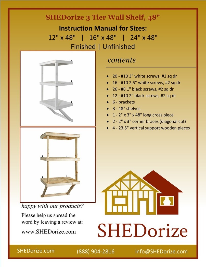 SHEDorize 3 Tier Wall Shelf instruction manual
