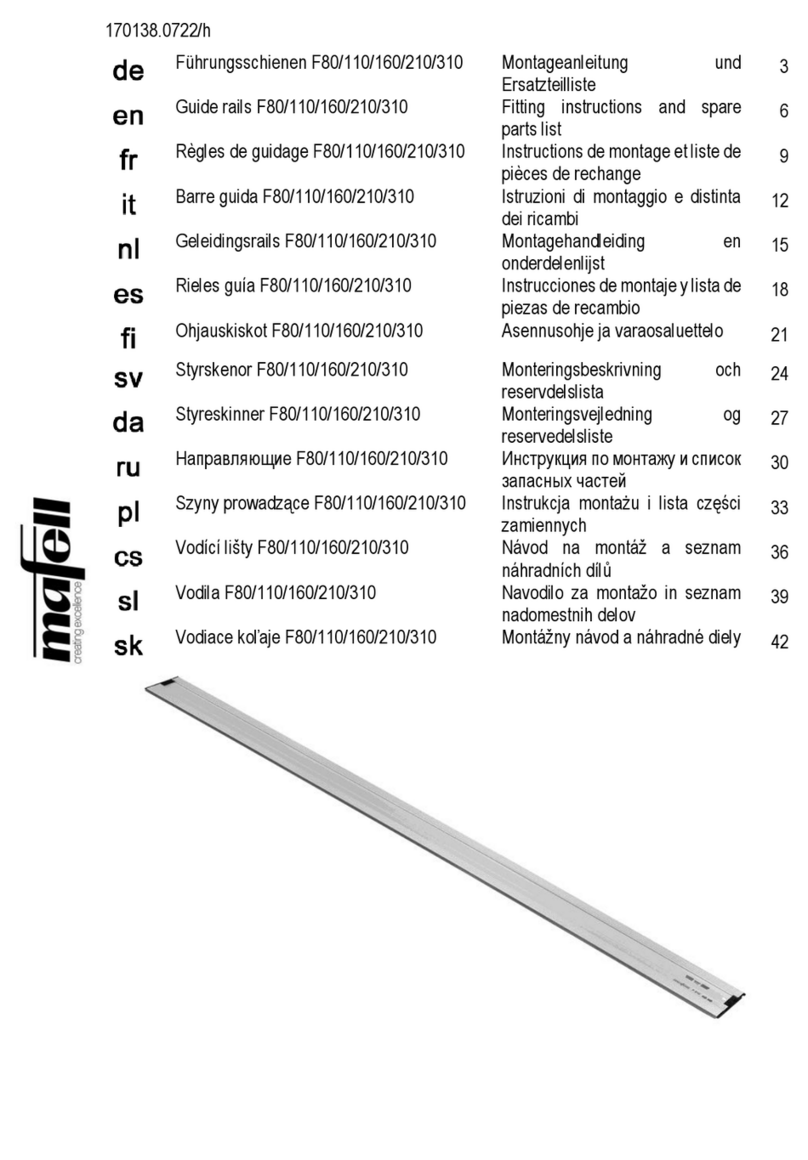 Mafell F80 Fitting instructions