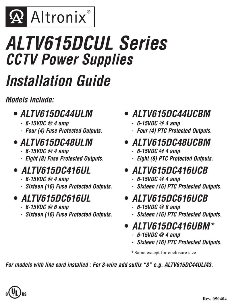 Altronix ALTV615DC44UCBM User manual