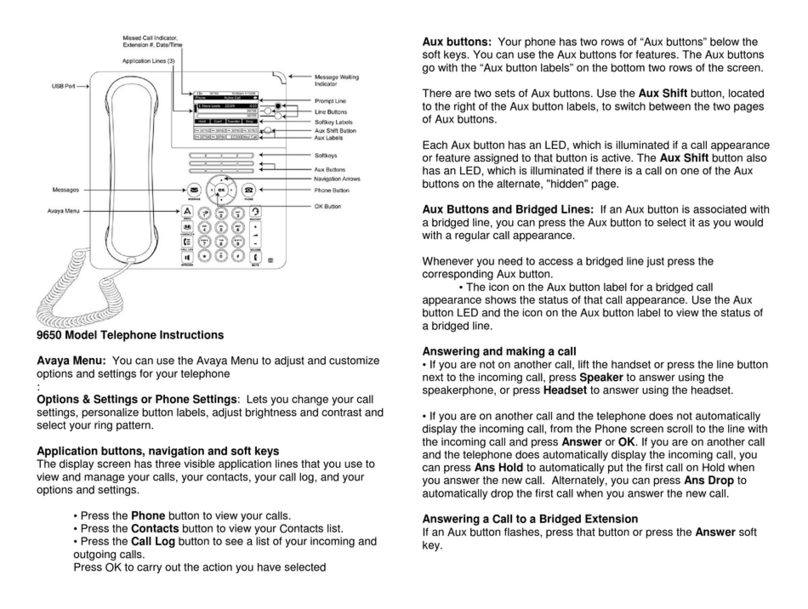Avaya IP Office 9650 manual